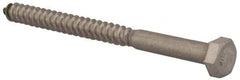 Value Collection - 5/16" Screw, 4" Length Under Head, Stainless Steel, Hex Head Lag Screw - Grade 18-8, Uncoated - Apex Tool & Supply