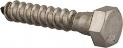 Value Collection - 3/8" Screw, 2" Length Under Head, Stainless Steel, Hex Head Lag Screw - Grade 18-8, Uncoated - Apex Tool & Supply