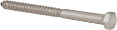 Value Collection - 3/8" Screw, 5" Length Under Head, Stainless Steel, Hex Head Lag Screw - Grade 18-8, Uncoated - Apex Tool & Supply