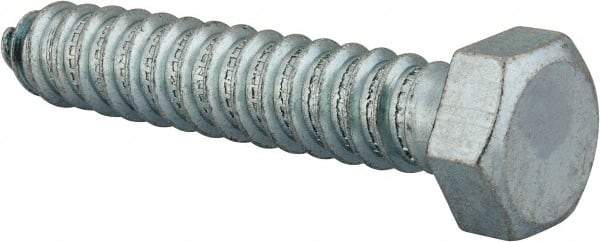 Value Collection - 3/4" Screw, 4" Length Under Head, Steel, Hex Head Lag Screw - Zinc Plated, Grade 2 - Apex Tool & Supply