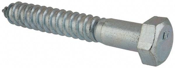 Value Collection - 3/4" Screw, 5" Length Under Head, Steel, Hex Head Lag Screw - Zinc Plated, Grade 2 - Apex Tool & Supply
