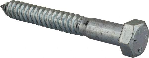 Value Collection - 3/4" Screw, 6" Length Under Head, Steel, Hex Head Lag Screw - Zinc Plated, Grade 2 - Apex Tool & Supply