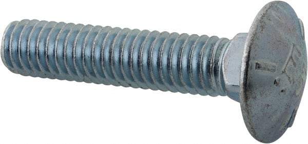 Value Collection - 5/16-18 UNC 1-1/2" Length Under Head, Standard Square Neck, Carriage Bolt - Grade 5 Steel, Zinc Trivalent Chromate Finish - Apex Tool & Supply