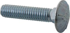Value Collection - 5/16-18 UNC 1-1/2" Length Under Head, Standard Square Neck, Carriage Bolt - Grade 5 Steel, Zinc Trivalent Chromate Finish - Apex Tool & Supply