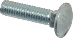 Value Collection - 3/8-16 UNC 1-1/2" Length Under Head, Standard Square Neck, Carriage Bolt - Grade 5 Steel, Zinc-Plated Clear Chromate Finish - Apex Tool & Supply