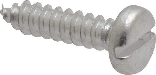 Value Collection - #10 Pan Head Slotted Sheet Metal Screw - Aluminum, 3/4" Length Under Head, ASME B18.6.3 & ASME B18.6.4 - Apex Tool & Supply