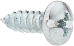 Value Collection - #8 Pan Head Slotted Phillips Sheet Metal Screw - Steel, 1/2" Length Under Head, Grade 2 - Apex Tool & Supply