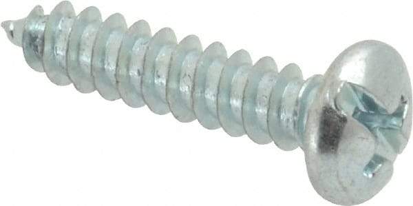 Value Collection - #8 Pan Head Slotted Phillips Sheet Metal Screw - Steel, 3/4" Length Under Head, Grade 2 - Apex Tool & Supply
