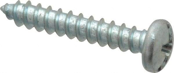 Value Collection - #8 Pan Head Slotted Phillips Sheet Metal Screw - Steel, 1" Length Under Head, Grade 2 - Apex Tool & Supply