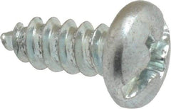 Value Collection - #10 Pan Head Slotted Phillips Sheet Metal Screw - Steel, 1/2" Length Under Head, Grade 2 - Apex Tool & Supply