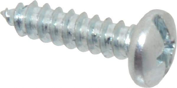 Value Collection - #10 Pan Head Slotted Phillips Sheet Metal Screw - Steel, 3/4" Length Under Head, Grade 2 - Apex Tool & Supply