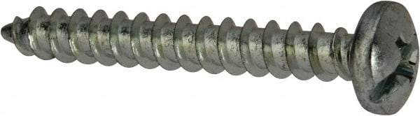 Value Collection - #10 Pan Head Slotted Phillips Sheet Metal Screw - Steel, 1-1/2" Length Under Head, Grade 2 - Apex Tool & Supply