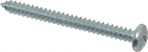 Value Collection - #10 Pan Head Slotted Phillips Sheet Metal Screw - Steel, 2" Length Under Head, Grade 2 - Apex Tool & Supply