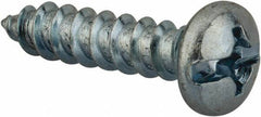 Value Collection - #12 Pan Head Slotted Phillips Sheet Metal Screw - Steel, 1" Length Under Head, Grade 2 - Apex Tool & Supply