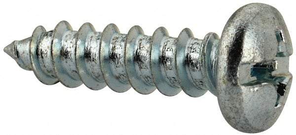 Value Collection - #14 Pan Head Slotted Phillips Sheet Metal Screw - Steel, 1" Length Under Head, Grade 2 - Apex Tool & Supply