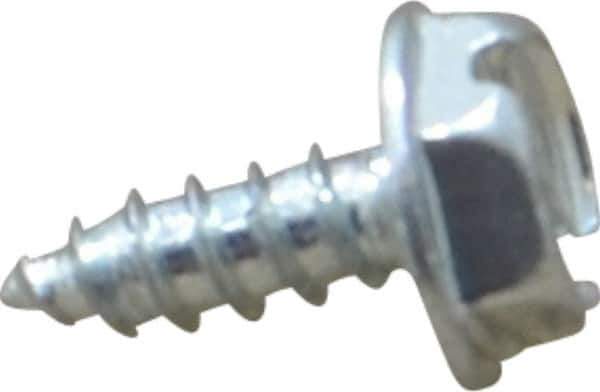Value Collection - #6 Hex Washer Head Sheet Metal Screw - Steel, 3/8" Length Under Head, Grade 2 - Apex Tool & Supply
