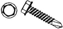 Value Collection - #6, Oval Head, Phillips Drive, 1-1/2" OAL, #2 Point, Self Drilling Screw - Grade 1016-1024 Steel, Zinc-Plated Finish - Apex Tool & Supply