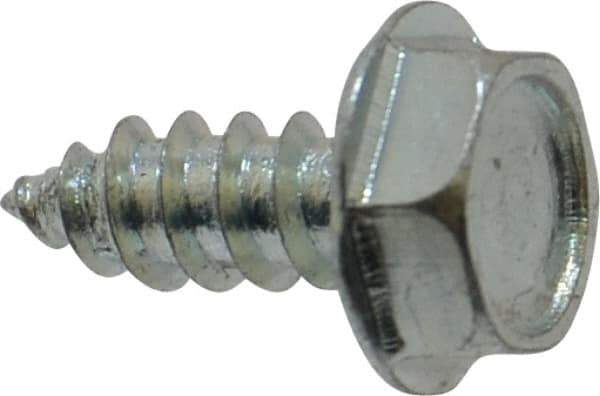 Value Collection - #10 Hex Washer Head Sheet Metal Screw - Steel, 1/2" Length Under Head, Grade 2 - Apex Tool & Supply