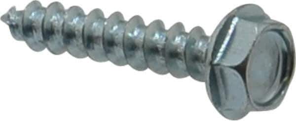 Value Collection - #10 Hex Washer Head Sheet Metal Screw - Steel, 1" Length Under Head, Grade 2 - Apex Tool & Supply
