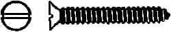 Value Collection - #8 Flat Head Slotted Sheet Metal Screw - Steel, 1" OAL, Grade 2 - Apex Tool & Supply