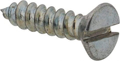 Value Collection - #6 Flat Head Slotted Sheet Metal Screw - Steel, 5/8" OAL, Grade 2 - Apex Tool & Supply