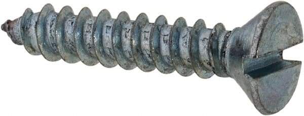 Value Collection - #6 Flat Head Slotted Sheet Metal Screw - Steel, 3/4" OAL, Grade 2 - Apex Tool & Supply