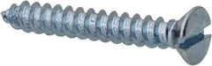 Value Collection - #6 Flat Head Slotted Sheet Metal Screw - Steel, 1" OAL, Grade 2 - Apex Tool & Supply