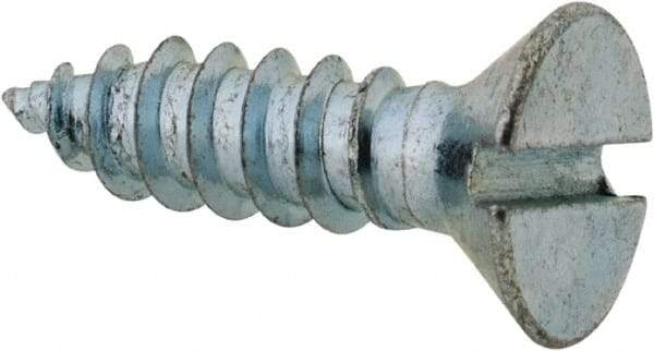 Value Collection - #8 Flat Head Slotted Sheet Metal Screw - Steel, 5/8" OAL, Grade 2 - Apex Tool & Supply