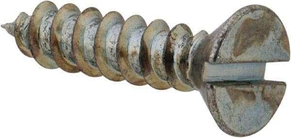 Value Collection - #8 Flat Head Slotted Sheet Metal Screw - Steel, 3/4" OAL, Grade 2 - Apex Tool & Supply