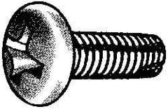 Value Collection - #4-40 UNC Thread, 3/4" Length Under Head, Phillips Drive Steel Thread Cutting Screw - Pan Head, Grade 2, Point Type F, Zinc-Plated Finish - Apex Tool & Supply