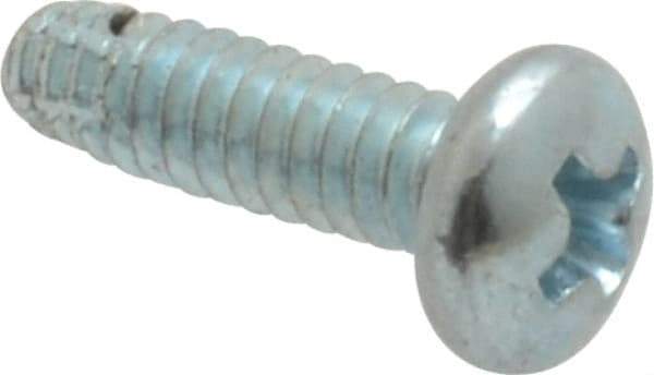 Value Collection - #4-40 UNC Thread, 3/8" Length Under Head, Phillips Drive Steel Thread Cutting Screw - Pan Head, Grade 2, Point Type F, Zinc-Plated Finish - Apex Tool & Supply