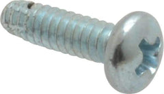 Value Collection - #4-40 UNC Thread, 3/8" Length Under Head, Phillips Drive Steel Thread Cutting Screw - Pan Head, Grade 2, Point Type F, Zinc-Plated Finish - Apex Tool & Supply