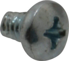 Value Collection - #8-32 UNC Thread, 1/4" Length Under Head, Phillips Drive Steel Thread Cutting Screw - Pan Head, Grade 2, Point Type F, Zinc-Plated Finish - Apex Tool & Supply