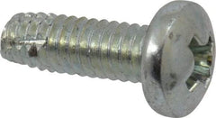 Value Collection - #8-32 UNC Thread, 1/2" Length Under Head, Phillips Drive Steel Thread Cutting Screw - Pan Head, Grade 2, Point Type F, Zinc-Plated Finish - Apex Tool & Supply