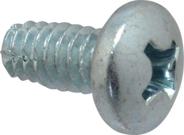 Value Collection - 1/4-20 UNC Thread, 1/2" Length Under Head, Phillips Drive Steel Thread Cutting Screw - Pan Head, Grade 2, Point Type F, Zinc-Plated Finish - Apex Tool & Supply