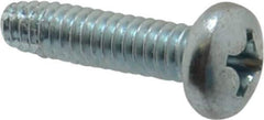 Value Collection - 1/4-20 UNC Thread, 1" Length Under Head, Phillips Drive Steel Thread Cutting Screw - Pan Head, Grade 2, Point Type F, Zinc-Plated Finish - Apex Tool & Supply