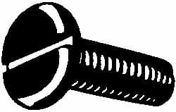 Value Collection - 1/4-20 UNC 1" Length Under Head Slotted Thread Cutting Screw - Apex Tool & Supply
