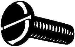 Value Collection - #8-32 UNC Thread, 1" Length Under Head, Slotted Drive Steel Thread Cutting Screw - Pan Head, Grade 2, Point Type F, Zinc-Plated Finish - Apex Tool & Supply