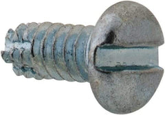 Value Collection - #6-32 UNC Thread, 5/16" Length Under Head, Slotted Drive Steel Thread Cutting Screw - Pan Head, Grade 2, Point Type F, Zinc-Plated Finish - Apex Tool & Supply