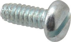 Value Collection - #6-32 UNC Thread, 3/8" Length Under Head, Slotted Drive Steel Thread Cutting Screw - Pan Head, Grade 2, Point Type F, Zinc-Plated Finish - Apex Tool & Supply