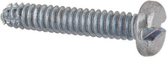 Value Collection - #6-32 UNC Thread, 3/4" Length Under Head, Slotted Drive Steel Thread Cutting Screw - Pan Head, Grade 2, Point Type F, Zinc-Plated Finish - Apex Tool & Supply