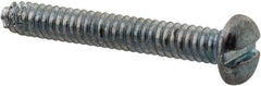 Value Collection - #6-32 UNC Thread, 1" Length Under Head, Slotted Drive Steel Thread Cutting Screw - Pan Head, Grade 2, Point Type F, Zinc-Plated Finish - Apex Tool & Supply