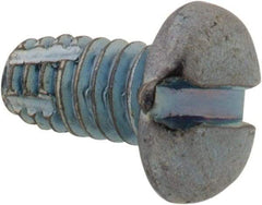 Value Collection - #8-32 UNC Thread, 5/16" Length Under Head, Slotted Drive Steel Thread Cutting Screw - Pan Head, Grade 2, Point Type F, Zinc-Plated Finish - Apex Tool & Supply