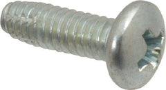 Value Collection - #8-32 UNC Thread, 1/2" Length Under Head, Slotted Drive Steel Thread Cutting Screw - Pan Head, Grade 2, Point Type F, Zinc-Plated Finish - Apex Tool & Supply