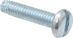 Value Collection - #8-32 UNC Thread, 3/4" Length Under Head, Slotted Drive Steel Thread Cutting Screw - Pan Head, Grade 2, Point Type F, Zinc-Plated Finish - Apex Tool & Supply