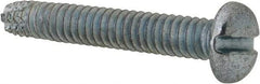 Value Collection - #10-24 UNC Thread, 1-1/4" Length Under Head, Slotted Drive Steel Thread Cutting Screw - Pan Head, Grade 2, Point Type F, Zinc-Plated Finish - Apex Tool & Supply