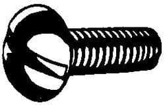 Value Collection - #8-32 UNC Thread, 3/8" Length Under Head, #2 Slotted/Phillips Drive Steel Thread Cutting Screw - Round Head, Grade 1016-1024, Point Type F, Zinc-Plated Finish - Apex Tool & Supply