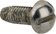 Value Collection - #10-32 UNF Thread, 1/2" Length Under Head, #2 Slotted/Phillips Drive Steel Thread Cutting Screw - Round Head, Grade 1016-1024, Point Type F, Zinc-Plated Finish - Apex Tool & Supply