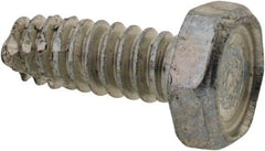 Value Collection - #6-32 UNC Thread, 3/8" Length Under Head, Hex Drive Steel Thread Cutting Screw - Hex Head, Grade 2, Point Type F, Zinc-Plated Finish - Apex Tool & Supply