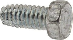 Value Collection - #8-32 UNC Thread, 3/8" Length Under Head, Hex Drive Steel Thread Cutting Screw - Hex Head, Grade 2, Point Type F, Zinc-Plated Finish - Apex Tool & Supply